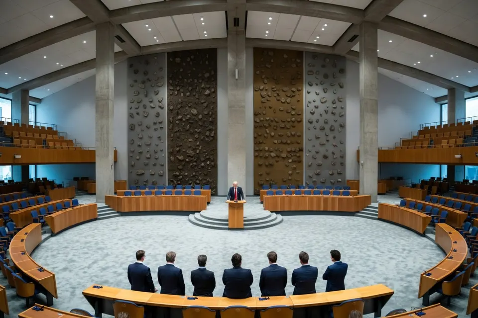 De Tweede Kamer tijdens een debat over de politieke vertegenwoordiging van vrouwen