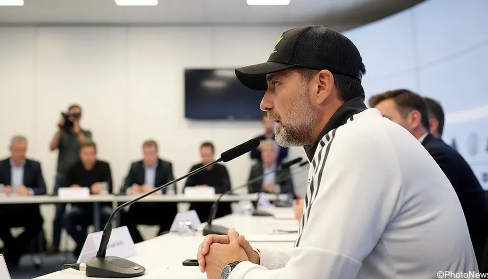 Jürgen Klopp tijdens de bekendmaking van zijn eerste selectie als bondscoach van Duitsland