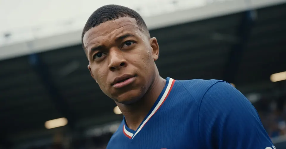 Kylian Mbappé in het shirt van Frankrijk