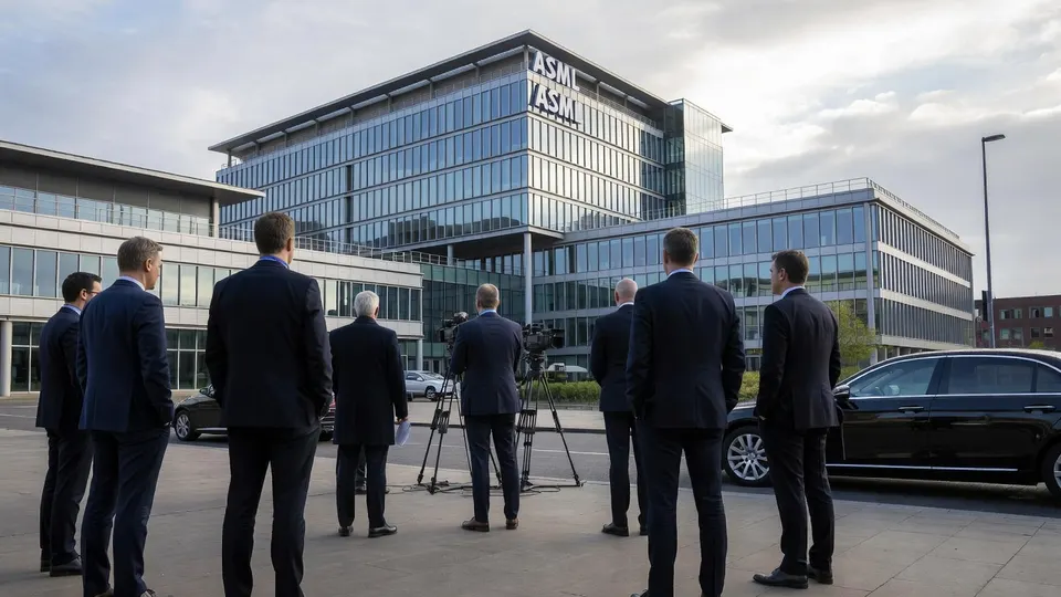 Het hoofdkantoor van ASML in Veldhoven