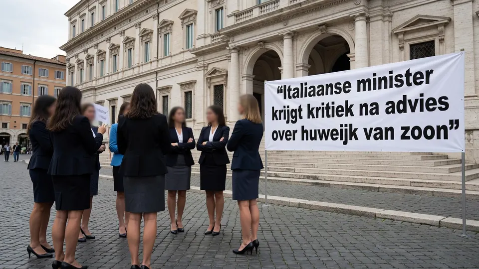 Italiaanse vrouwelijke senatoren protesteren met korte rokken tegen uitspraken van minister Antonio Tajani