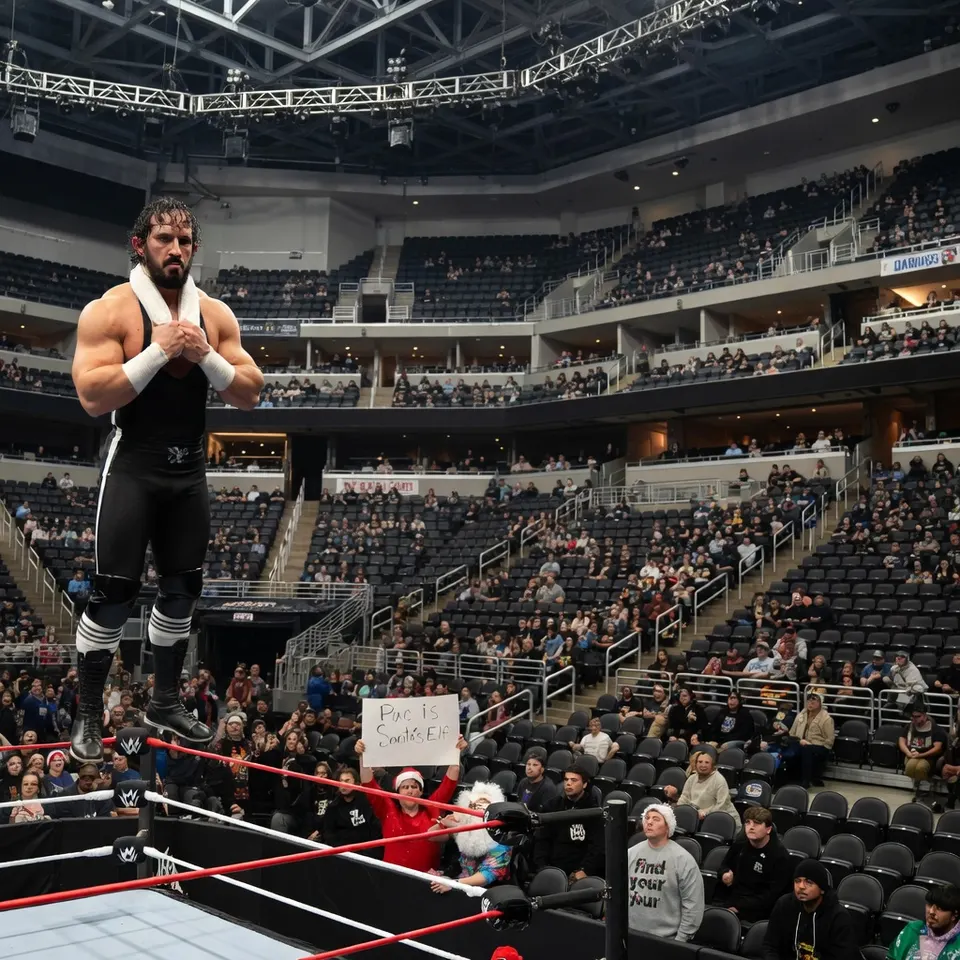 Benjamin Satterley, bekend als Pac, tijdens zijn laatste optreden voor AEW in Chicago