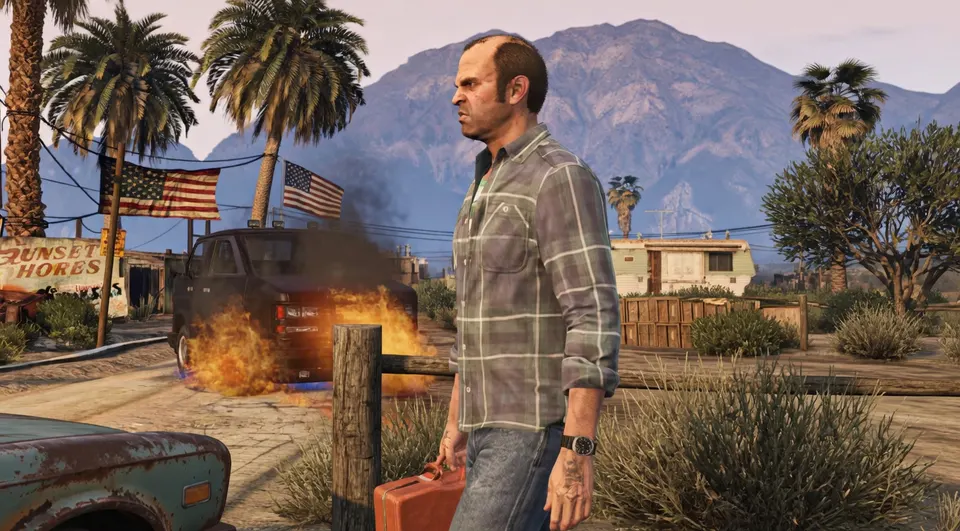 Trevor Philips in GTA V, de game waarvoor een Nederlander cheats verkocht