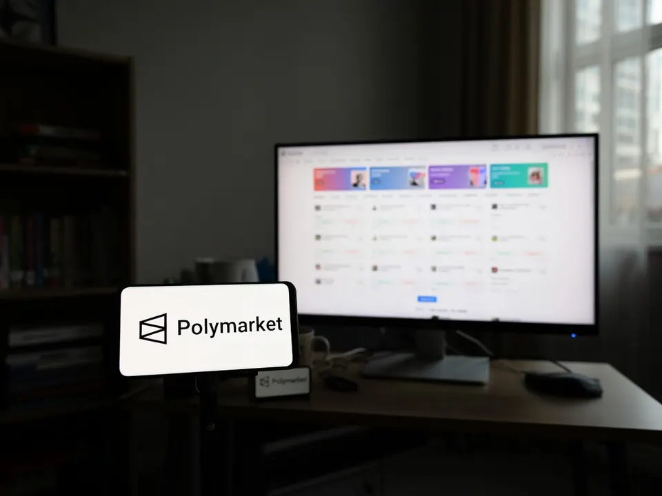 Polymarket op een computerscherm