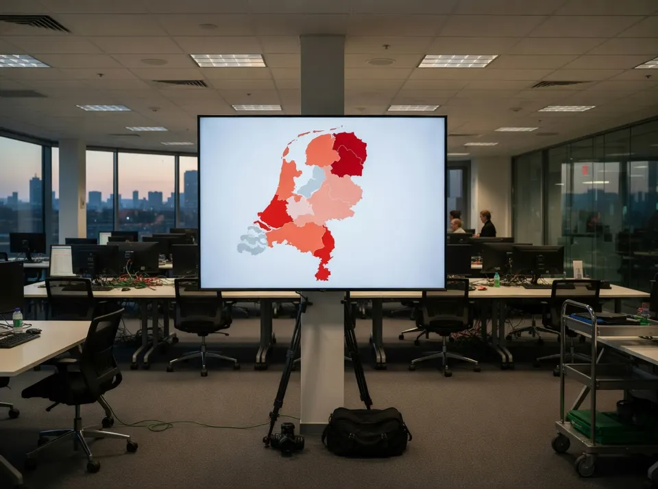 Een kaart van Nederland toont provincies waar sinds 2020 veel bushaltes zijn verdwenen