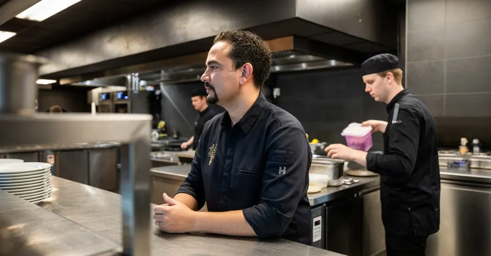Chef Nelson Tanate in de keuken van De Librije in Zwolle