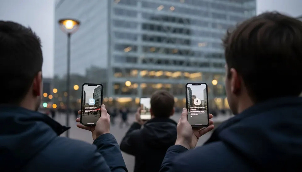 ASOS-gebruikers tonen een dreigmelding die via de app op hun telefoons is verschenen