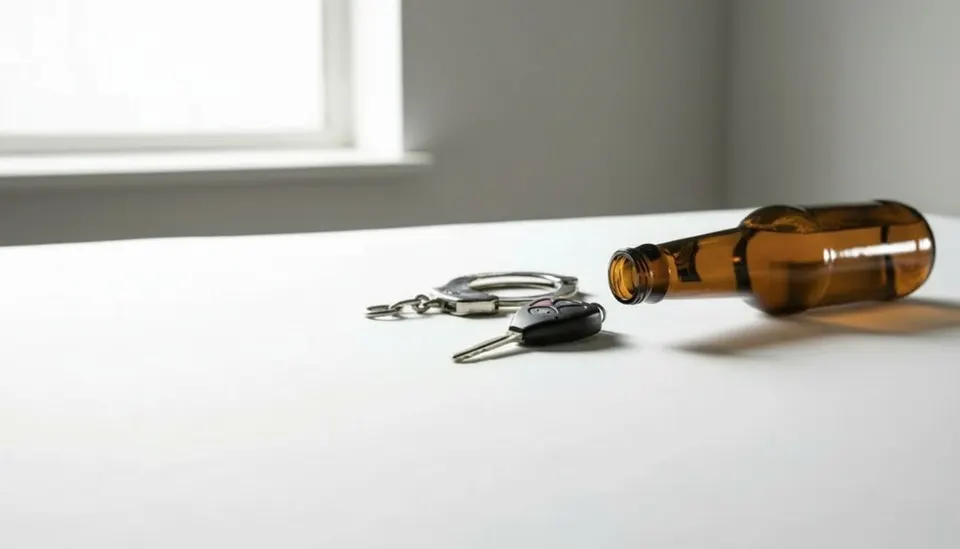 Alcoholmeter en sleutels liggen op een tafel