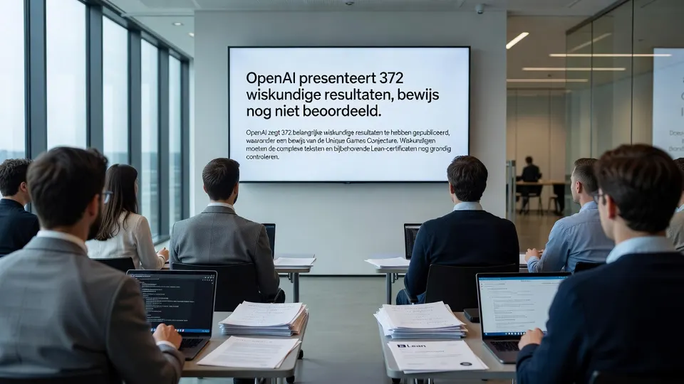 Presentatie over 372 wiskundige resultaten van OpenAI, die nog door wiskundigen moeten worden gecontroleerd