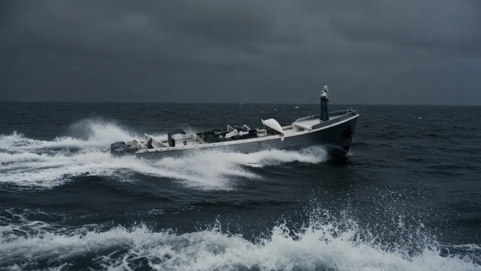 Vissersboot op de Stille Oceaan, zoals de boten van vrijgesproken Ecuadoraanse bemanningsleden
