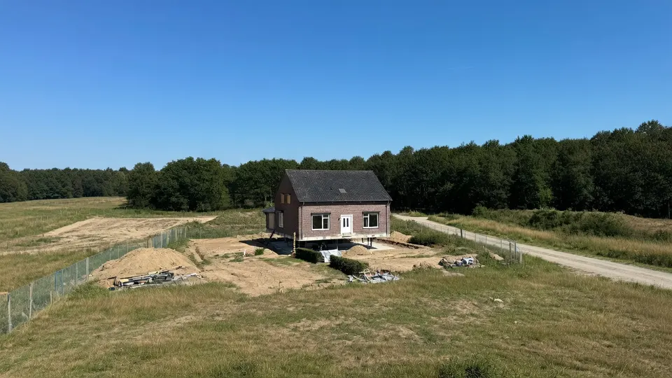 Woning in Well staat op palen om bewoners te beschermen tegen hoogwater van de Maas