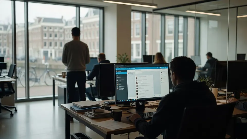 Op een computerscherm is Telegram Desktop te zien, de app waarin een kwetsbaarheid accountovername mogelijk maakte