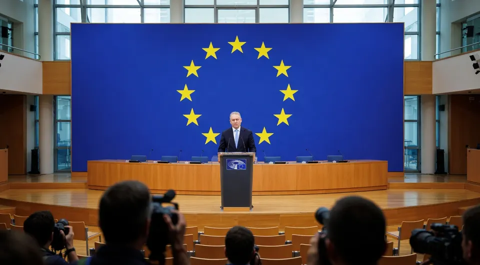 De Ierse minister Thomas Byrne presenteert een voorstel voor de nieuwe EU-meerjarenbegroting