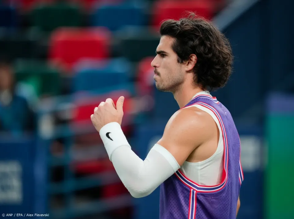 Alexander Zverev tijdens het masterstoernooi van Shanghai
