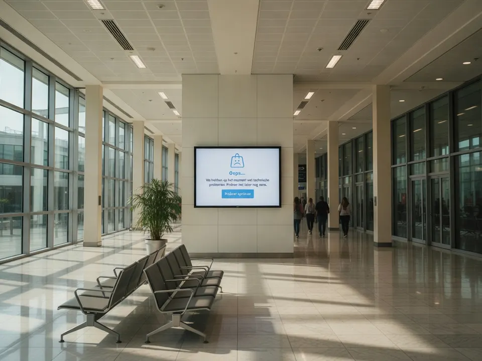 Lege hal bij een distributiecentrum van Albert Heijn na een online veiligheidsincident