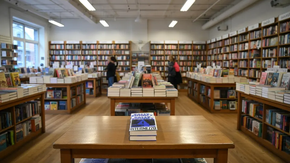 Boeken van Sally Rooney in een boekhandel