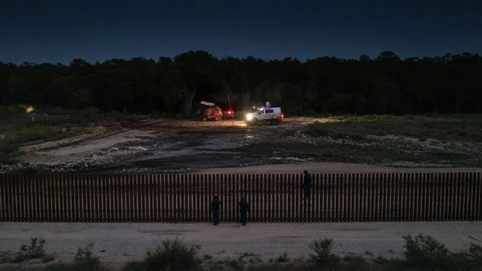 Grenshek tussen Mexico en de Verenigde Staten bij San Antonio