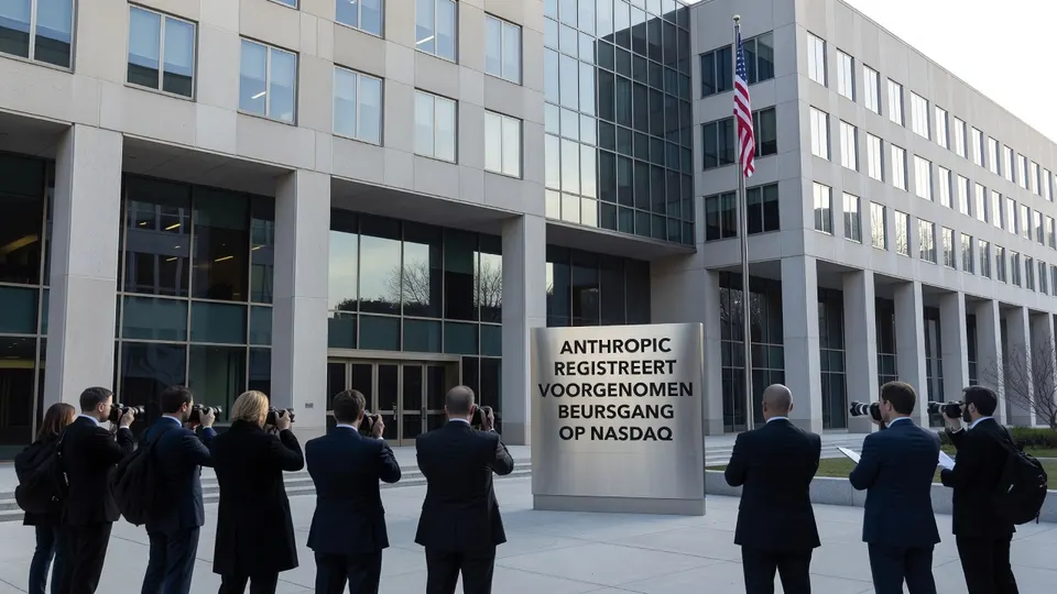 Anthropic registreert voorgenomen beursgang op Nasdaq