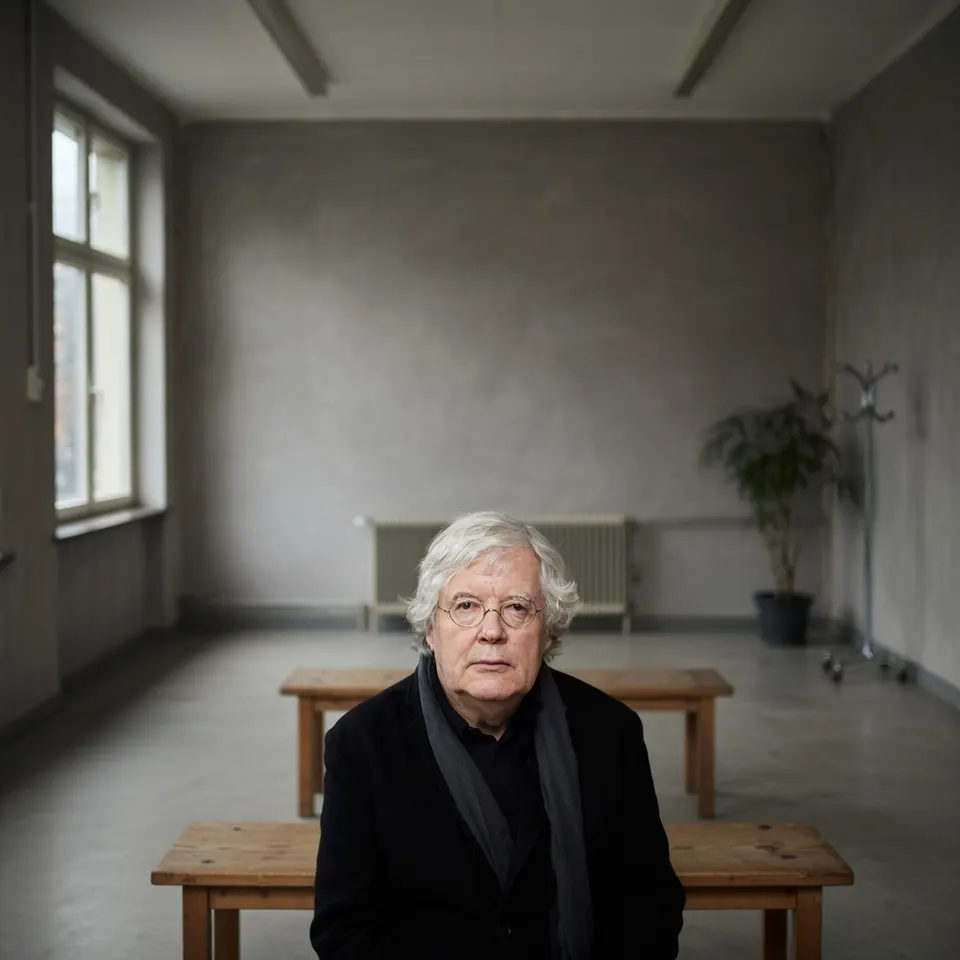 Rudi Fuchs in een lege museumzaal