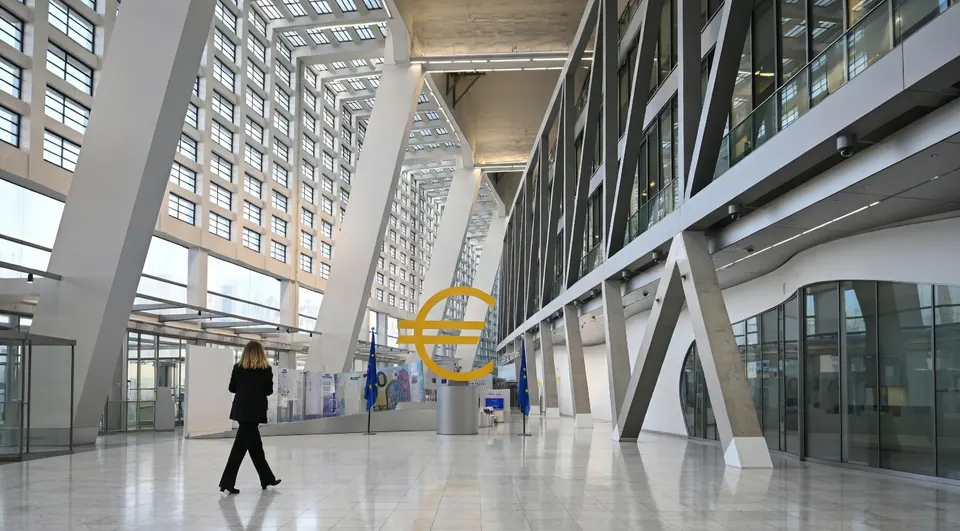 Het hoofdkantoor van de Europese Centrale Bank in Frankfurt