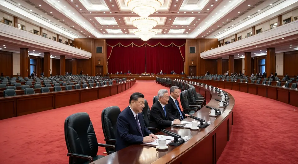 Xi Jinping tijdens een bijeenkomst van de Chinese Communistische Partij in Peking