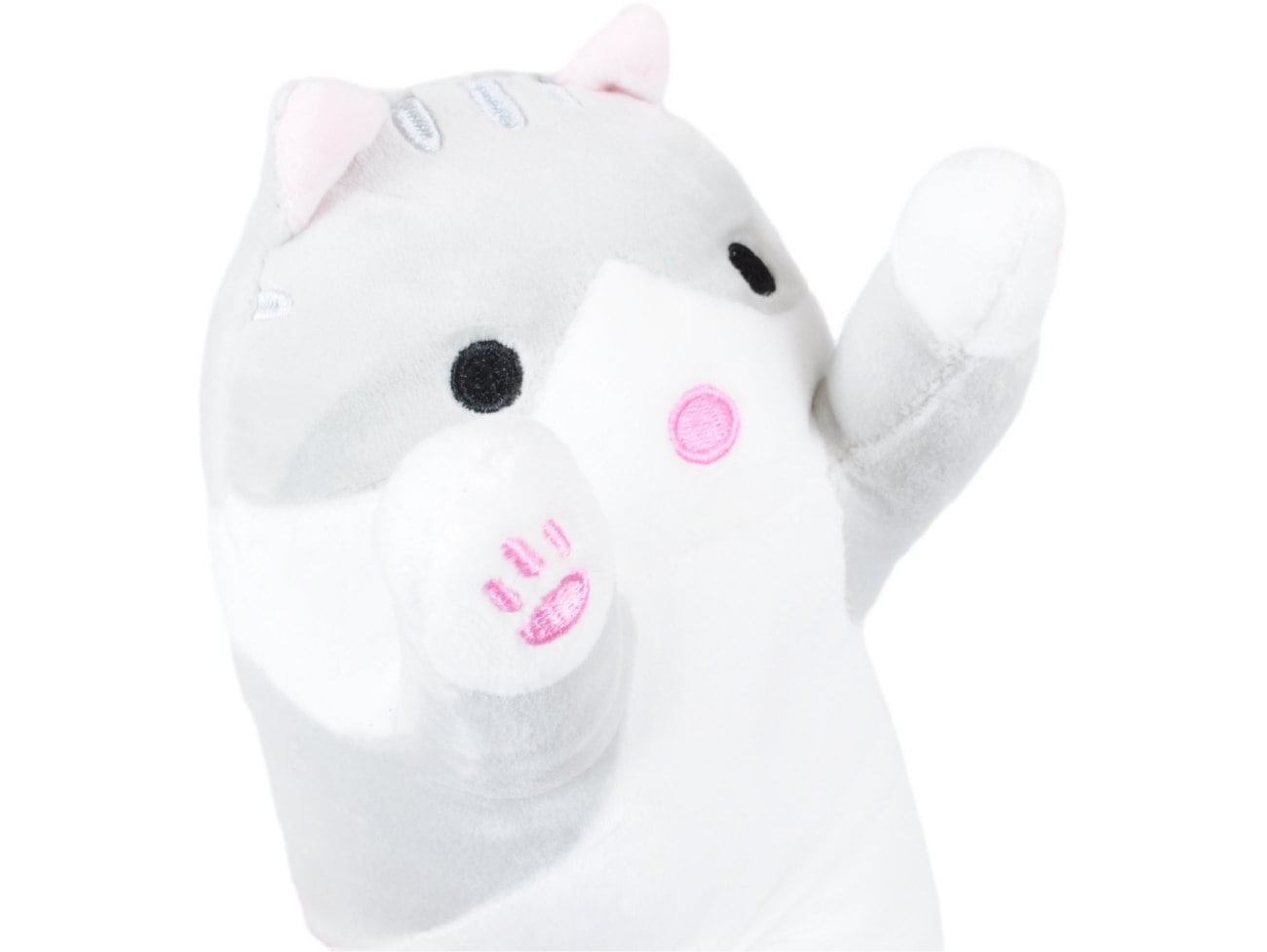 MASKOTKA PODUSZKA PLUSZAK DŁUGI KOT 50cm - szary