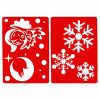 SZABLONY DO SZTUCZNEGO ŚNIEGU 2SZT 54x38cm - śnieżynki/anioł, księżyc