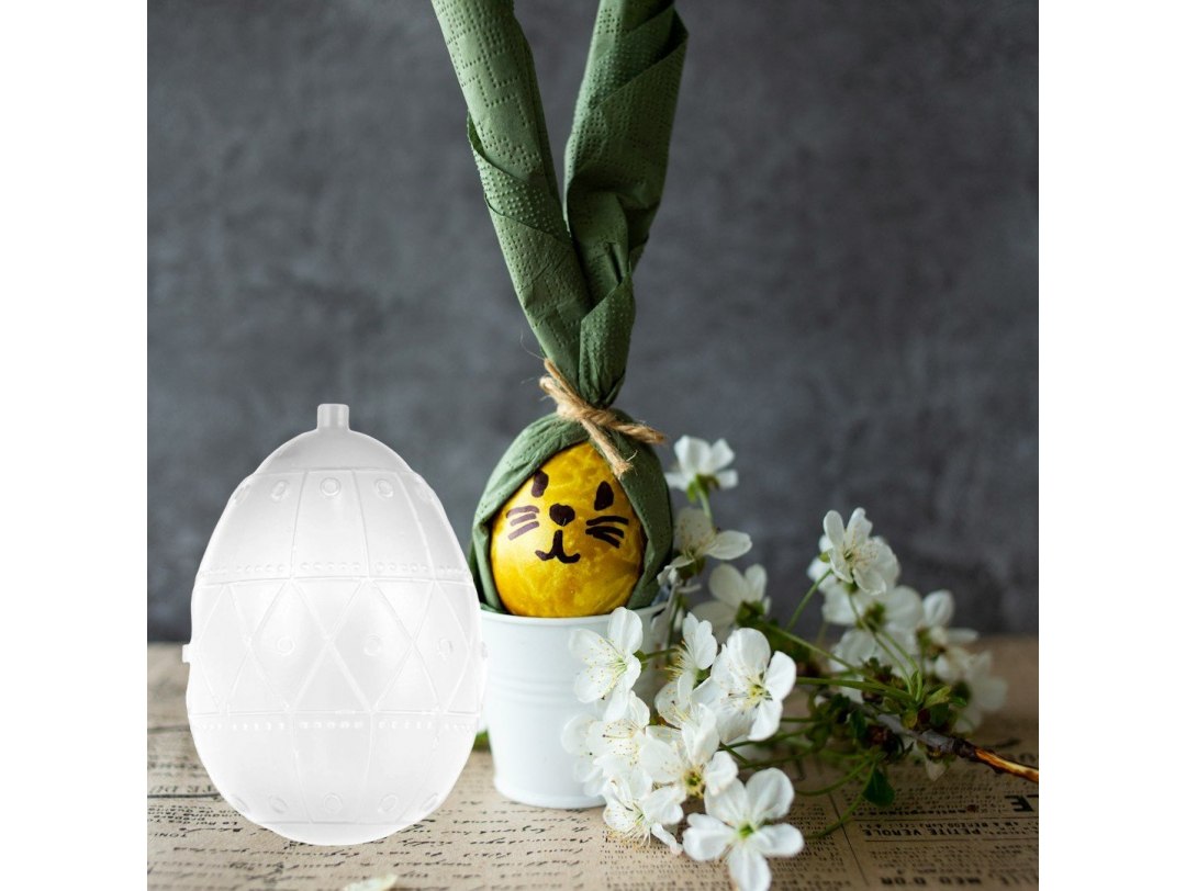 DYNGUSÓWKA ŚMIGUSÓWKA JAJO 11cm WIELKANOC - biały