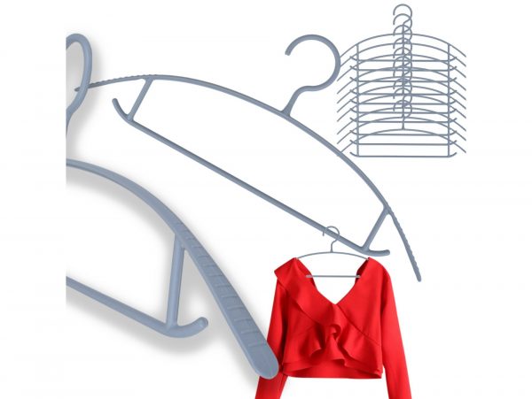 WIESZAK NA UBRANIA 38x17cm 10SZT CZARNY