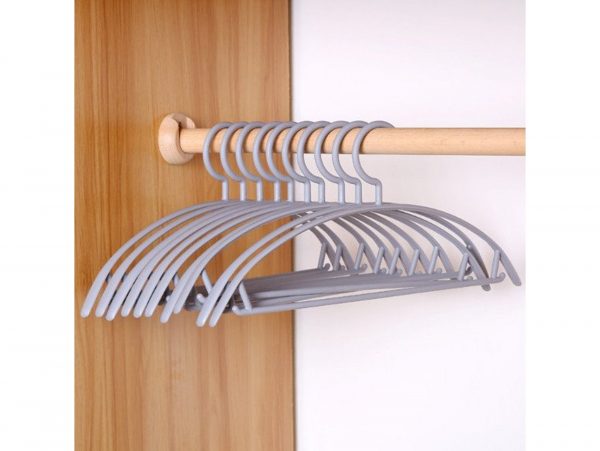 WIESZAK NA UBRANIA 38x17cm 10SZT CZARNY