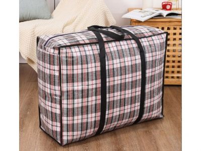 TORBA GOSPODARCZA 58x42x24cm - czerwona kratka