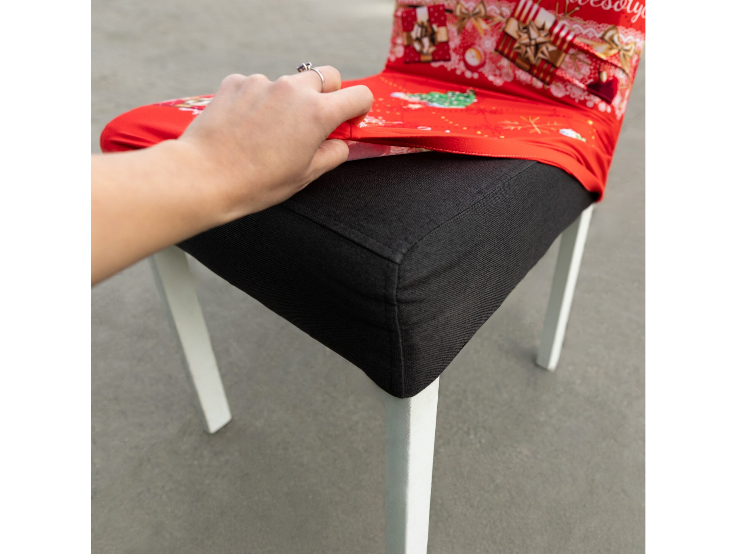 POKROWIEC NA KRZESŁO ELASTYCZNY ŚWIĄTECZNY