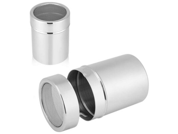 POJEMNIK Z SITKIEM DO CUKRU KAKAO