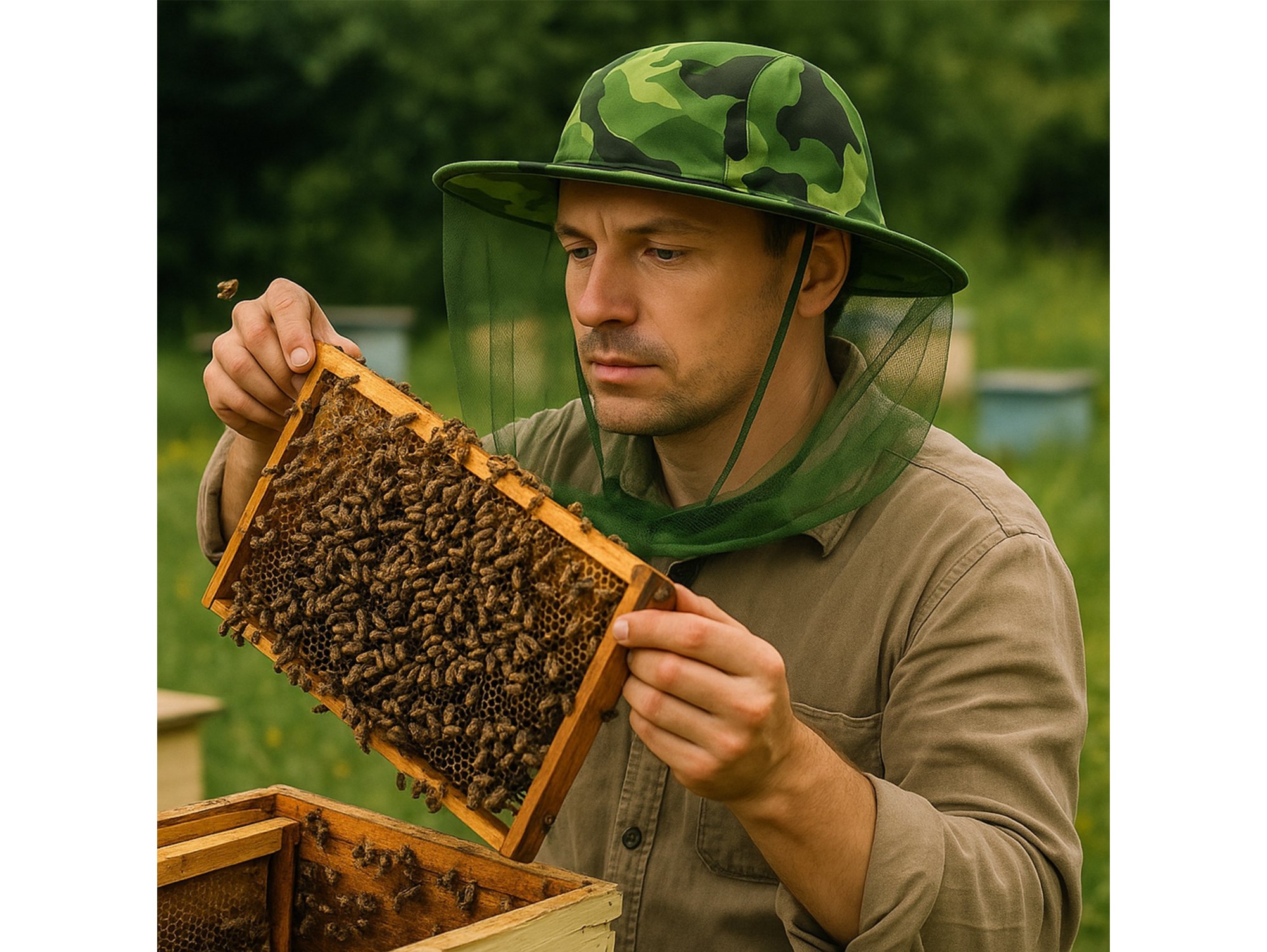KAPELUSZ WĘDKARSKI Z MOSKITIERĄ NA OWADY
