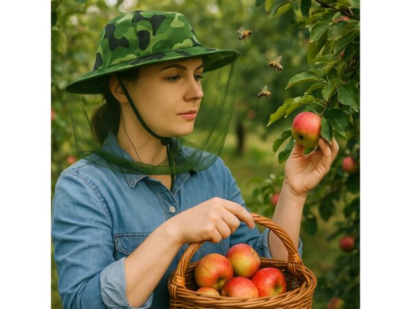KAPELUSZ WĘDKARSKI Z MOSKITIERĄ NA OWADY