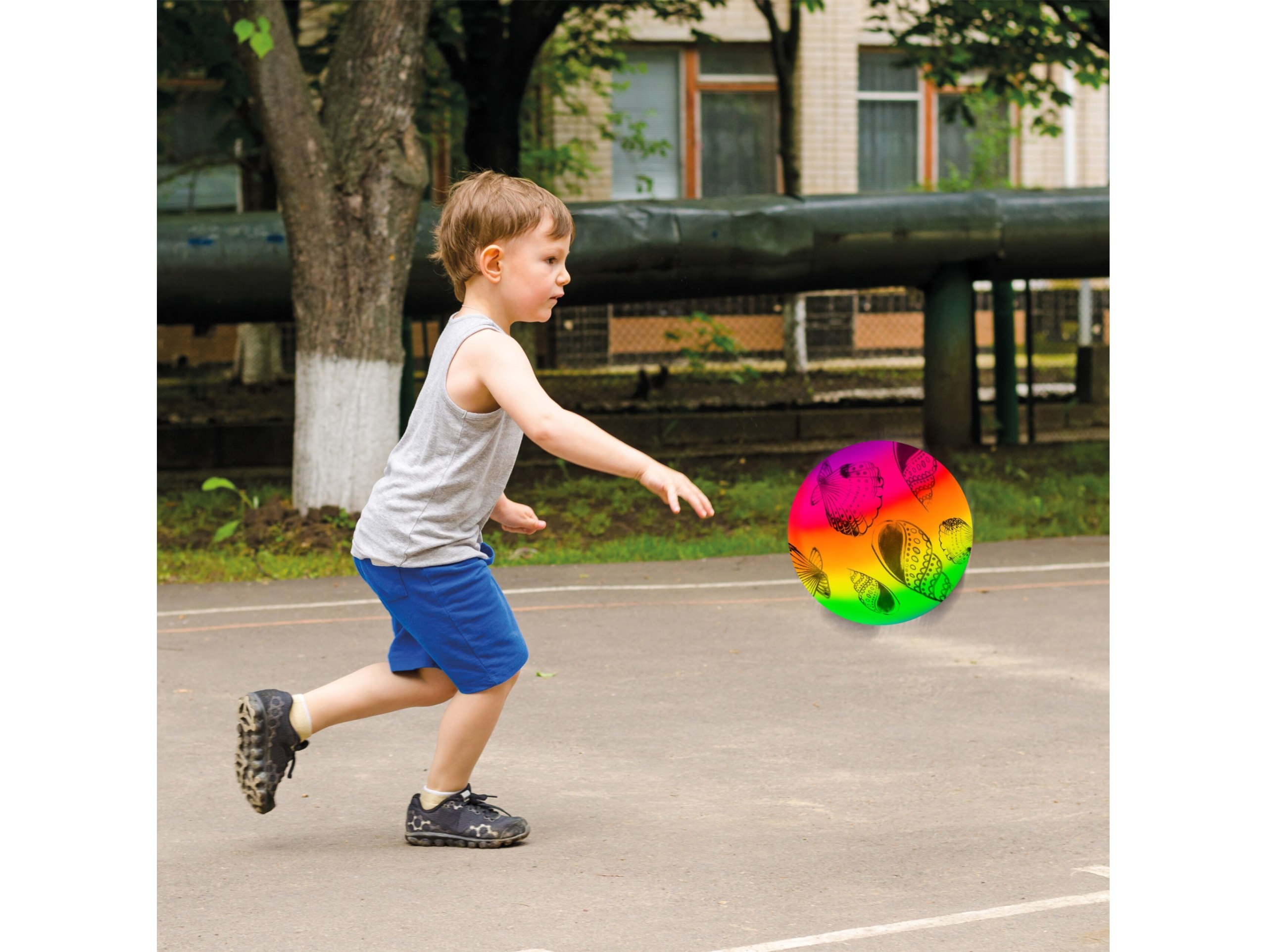 PIŁKA GUMOWA PLAŻOWA 20CM - kolorowe