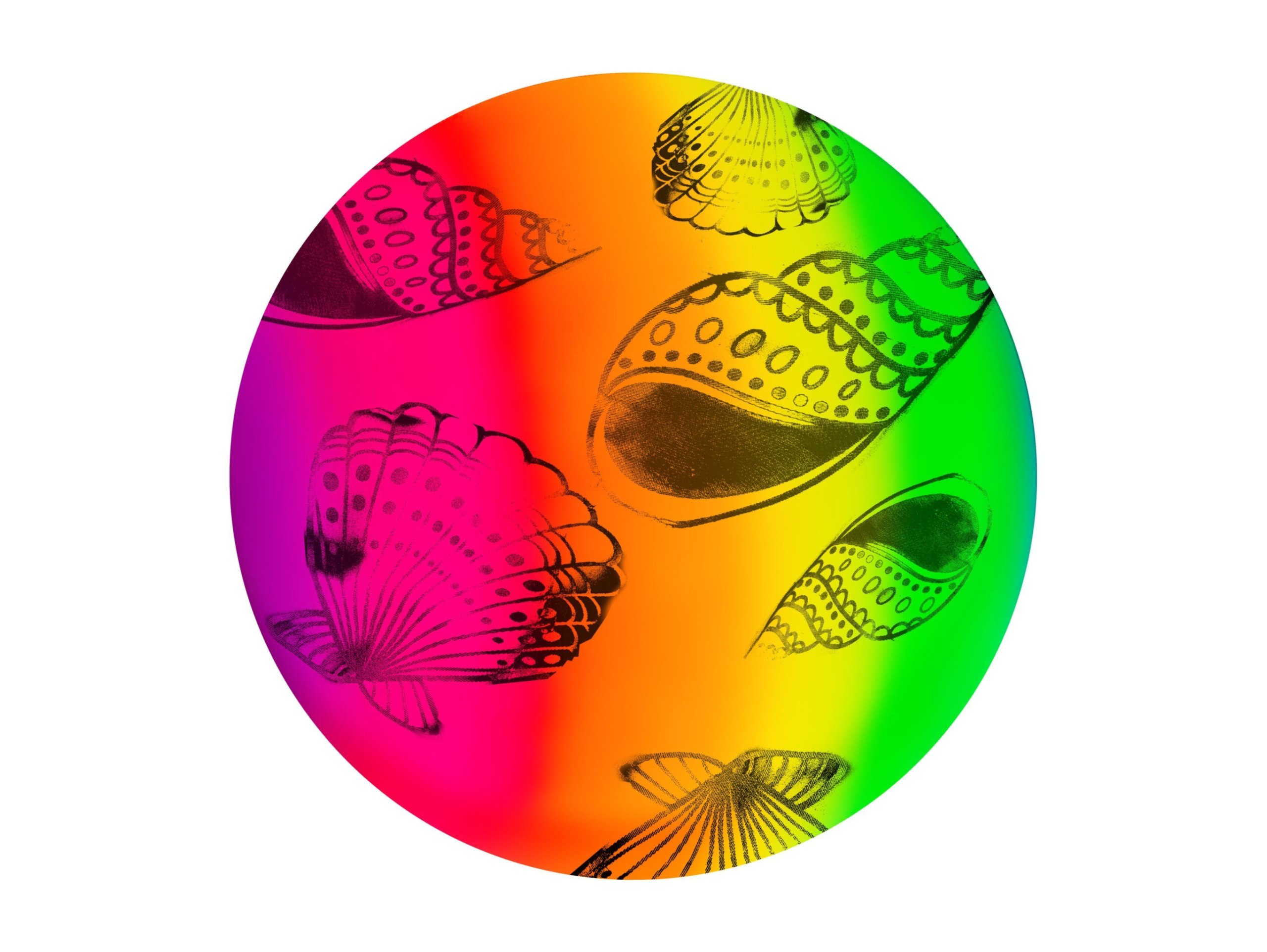 PIŁKA GUMOWA PLAŻOWA 20CM - kolorowe