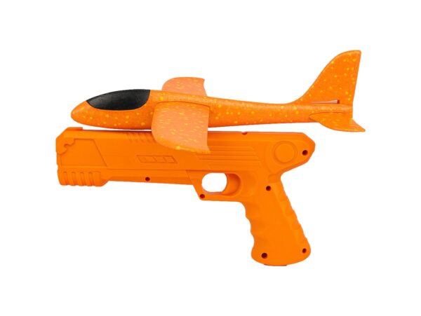 SAMOLOT STYROPIANOWY Z WYRZUTNIĄ - pomarańczowy