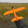 SAMOLOT STYROPIANOWY Z WYRZUTNIĄ - pomarańczowy