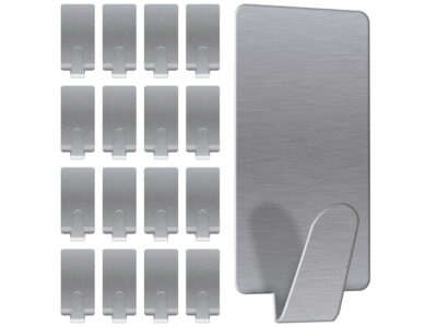 WIESZAKI SAMOPRZYLEPNE SREBRNE 16SZT 15x3,5cm