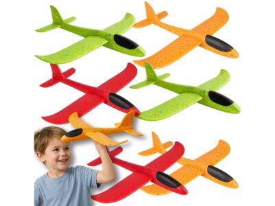 ZESTAW SAMOLOT ZABAWKA STYROPIANOWY SZYBOWIEC RZUTKA 47 CM 6SZT