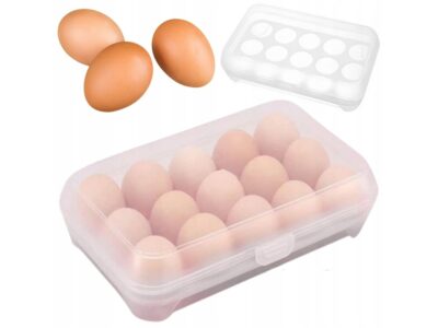 POJEMNIK NA JAJKA 15SZT - bezbarwny