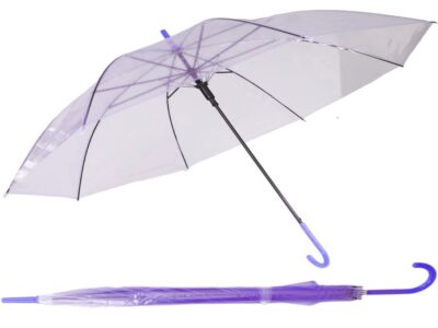PARASOL PRZEZROCZYSTY 72cm - fioletowy