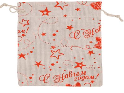 WOREK NA UPOMINEK PREZENT JUTOWY 18x13cm - gwiazdki