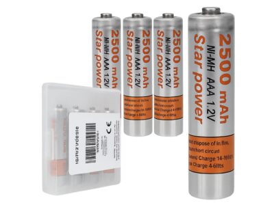 4szt x AKUMULATORKI BATERIA AAA MALE 2500mAh R3