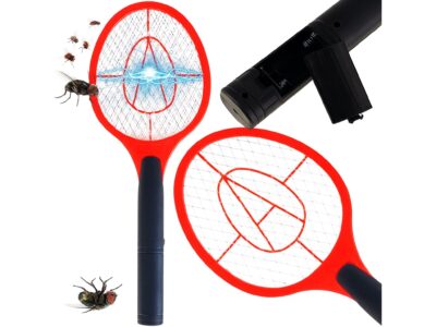 ŁAPKA NA MUCHY ELEKTRYCZNA NA BATERIE - czerwony