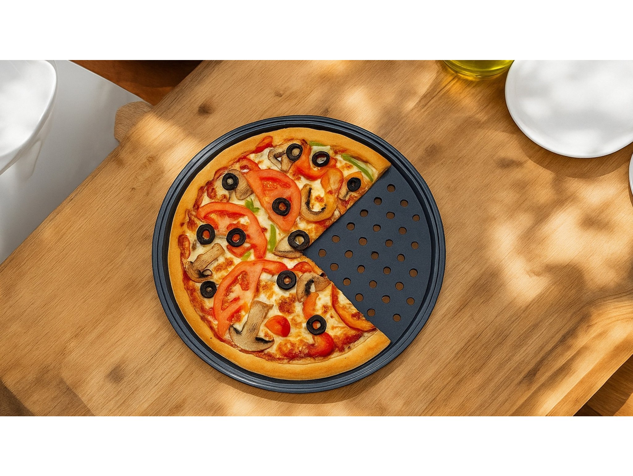 BLACHA FORMA DO PIECZENIA PIZZY BLASZKA TACA 33CM