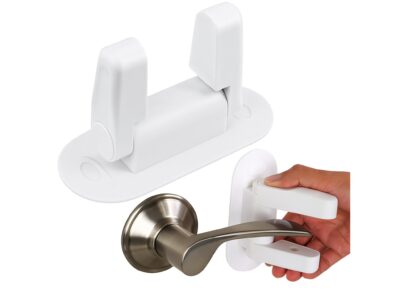 BLOKADA KLAMKI OKNA DRZWI SZUFLAD ZABEZPIECZENIE