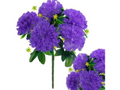 CHRYZANTEMA BUKIET 5 KWIATÓW 59cm - fioletowy