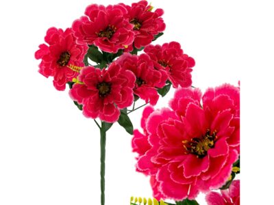 CHRYZANTEMA BUKIET 6 KWIATÓW 55cm - biało-różowy